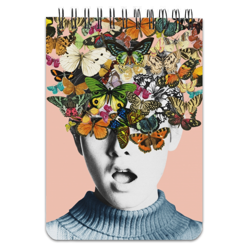 Twiggy Surprise (Pink) - personalised A4, A5, A6 notebook by Frida Floral Studio