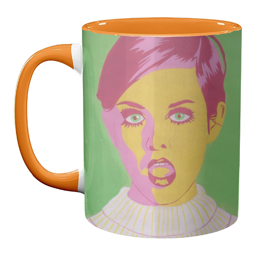 Twiggy - unique mug by Athena Hill
