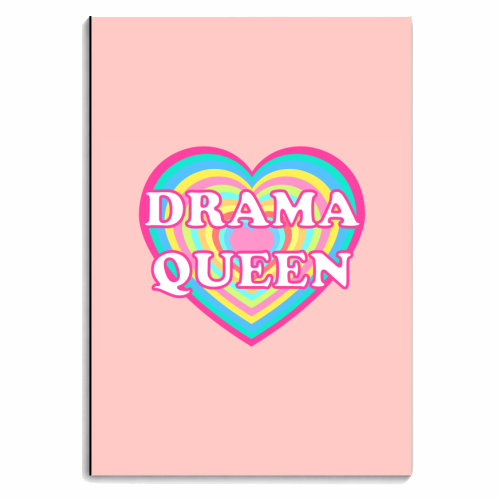 Typographic Drama Queen Heart - personalised A4, A5, A6 notebook by Adam Regester