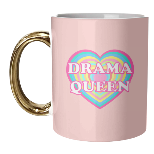 Typographic Drama Queen Heart - unique mug by Adam Regester