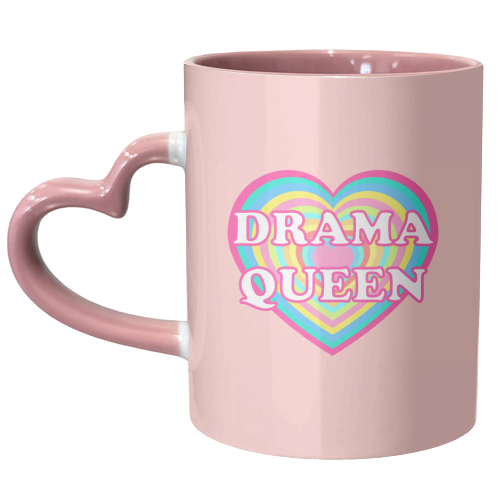 Typographic Drama Queen Heart - unique mug by Adam Regester