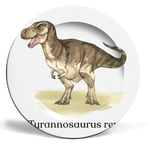 Tyrannosaurus rex - ceramic dinner plate by Gal Design