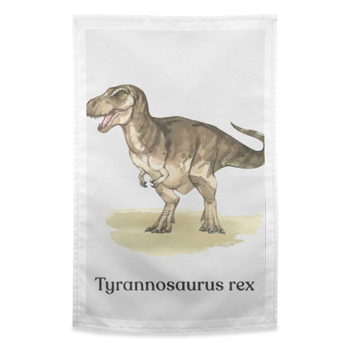 Tyrannosaurus rex - funny tea towel by Gal Design
