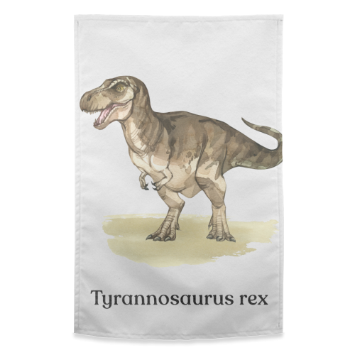 Tyrannosaurus rex - funny tea towel by Gal Design
