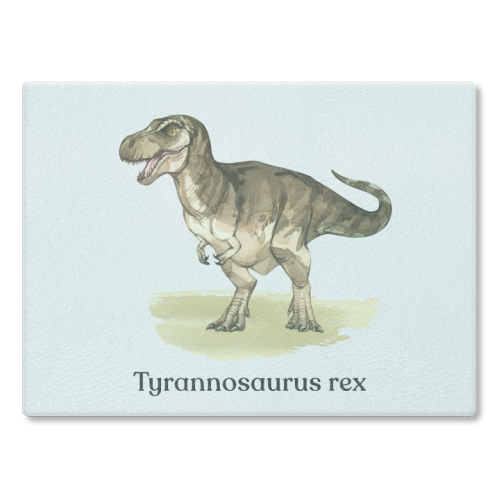Tyrannosaurus rex - glass chopping board by Gal Design
