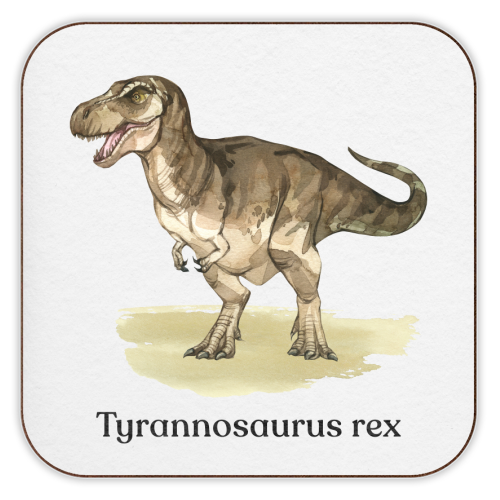Tyrannosaurus rex - personalised beer coaster by Gal Design