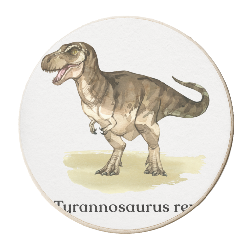 Tyrannosaurus rex - personalised beer coaster by Gal Design