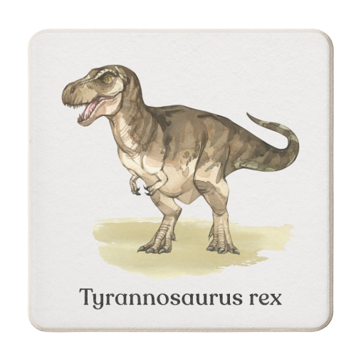 Tyrannosaurus rex - personalised beer coaster by Gal Design