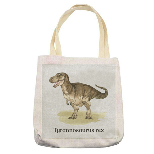 Tyrannosaurus rex - printed canvas tote bag by Gal Design