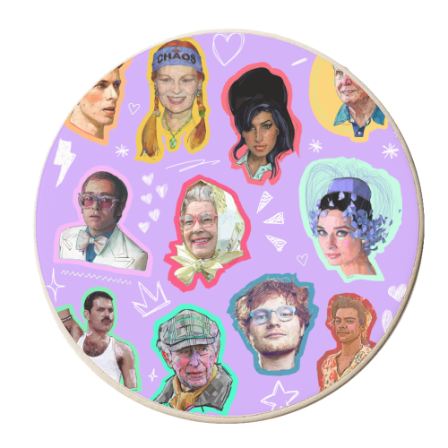 UK Icons - personalised beer coaster by Beverley Rae