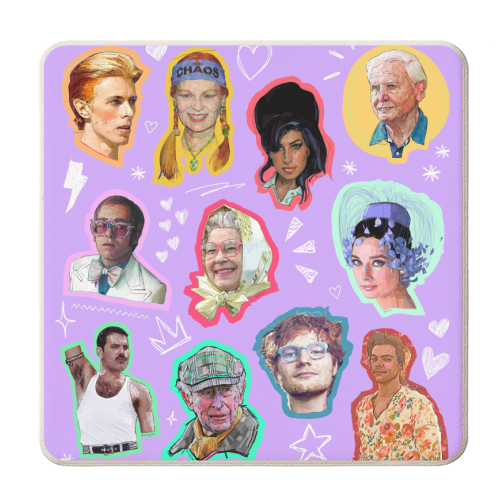 UK Icons - personalised beer coaster by Beverley Rae