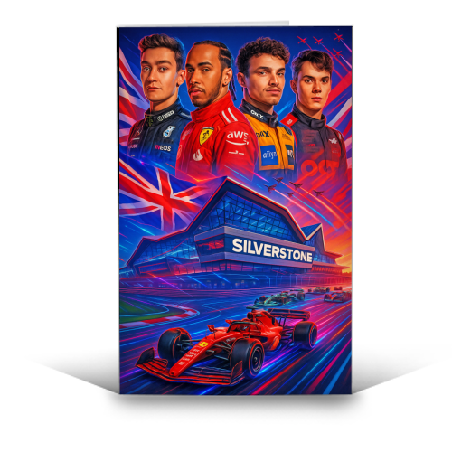 UK Racing Icons - funny greeting card by Ms Doodle