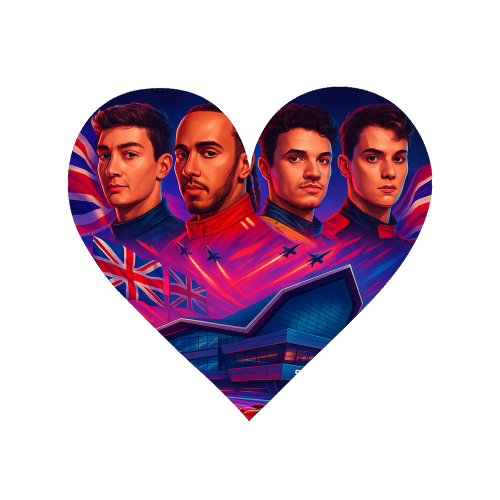 UK Racing Icons - Magnet by Ms Doodle