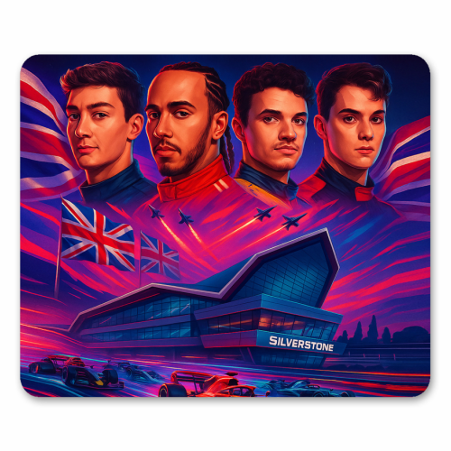 UK Racing Icons - mouse mat by Ms Doodle