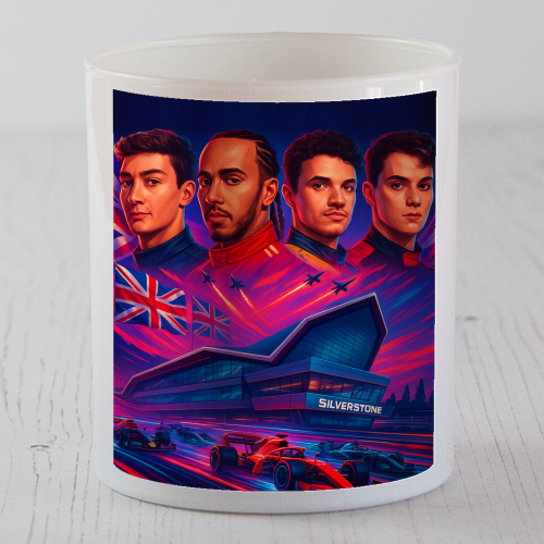 UK Racing Icons - scented candle by Ms Doodle