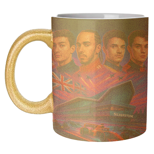 UK Racing Icons - unique mug by Ms Doodle