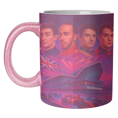 UK Racing Icons - unique mug by Ms Doodle