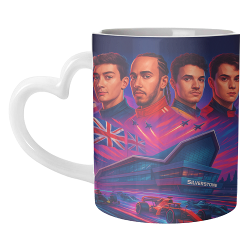 UK Racing Icons - unique mug by Ms Doodle