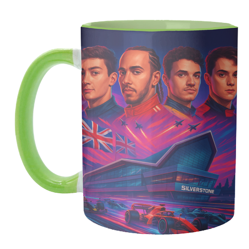 UK Racing Icons - unique mug by Ms Doodle