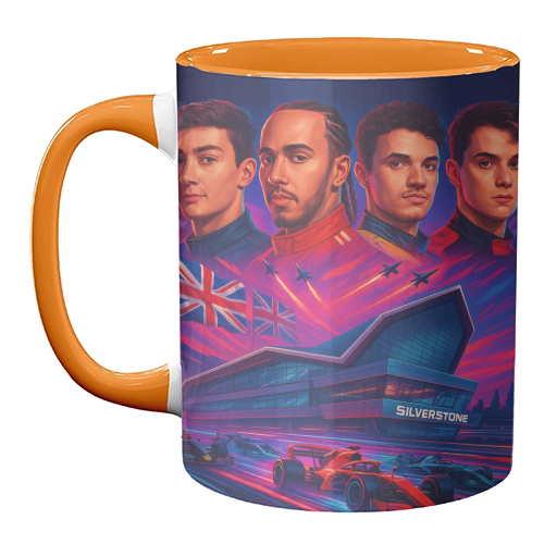 UK Racing Icons - unique mug by Ms Doodle