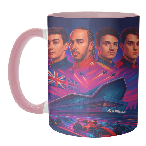 UK Racing Icons - unique mug by Ms Doodle