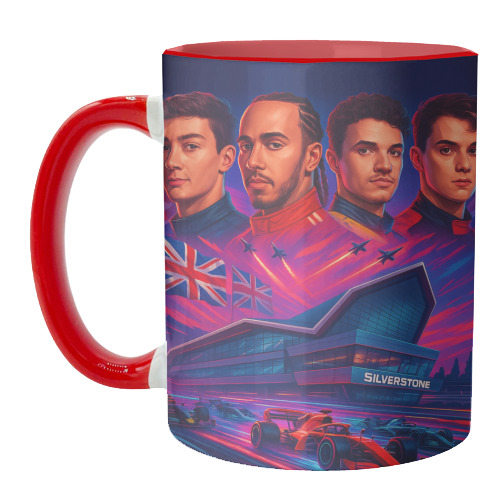 UK Racing Icons - unique mug by Ms Doodle