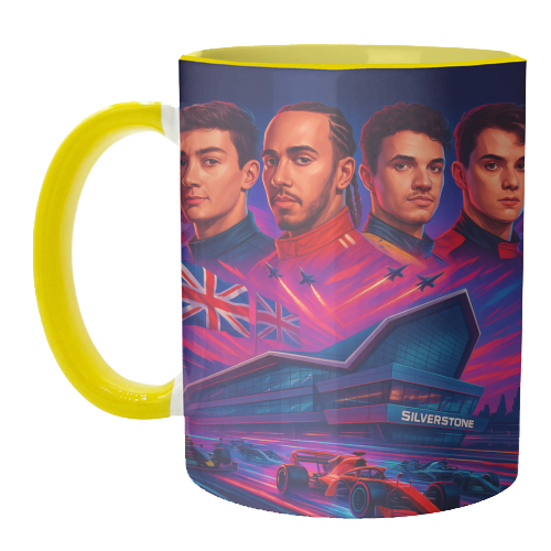 UK Racing Icons - unique mug by Ms Doodle