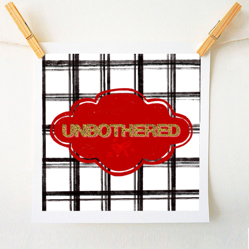 Unbothered - A1 - A4 art print by Yaz Raja