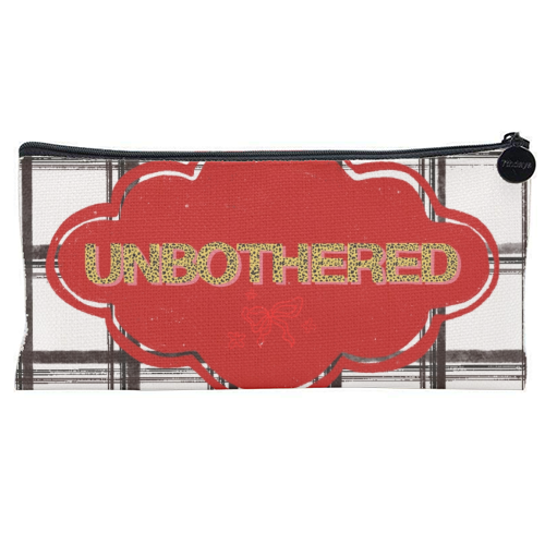 Unbothered - flat pencil case by Yaz Raja