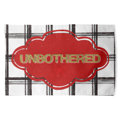 Unbothered - funny tea towel by Yaz Raja