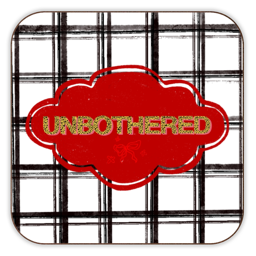 Unbothered - personalised beer coaster by Yaz Raja