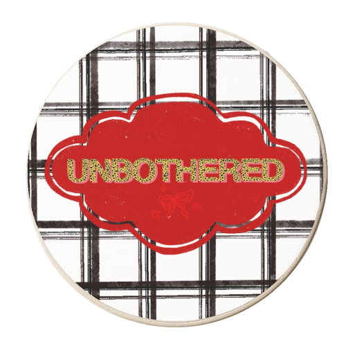 Unbothered - personalised beer coaster by Yaz Raja
