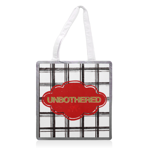 Unbothered - printed canvas tote bag by Yaz Raja