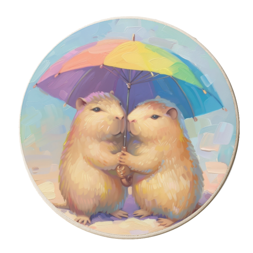 Under my umbrella - personalised beer coaster by DejaReve