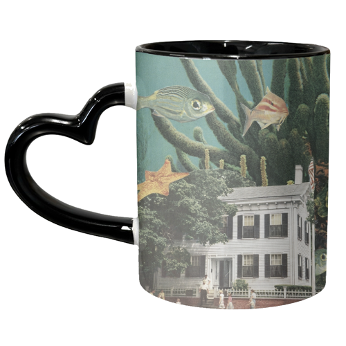 Underwater house - unique mug by Maya Land