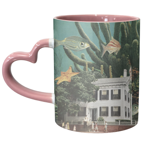 Underwater house - unique mug by Maya Land