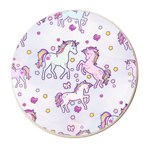 Unicorn Dancing - personalised beer coaster by Kirsten Star