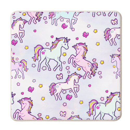 Unicorn Dancing - personalised beer coaster by Kirsten Star