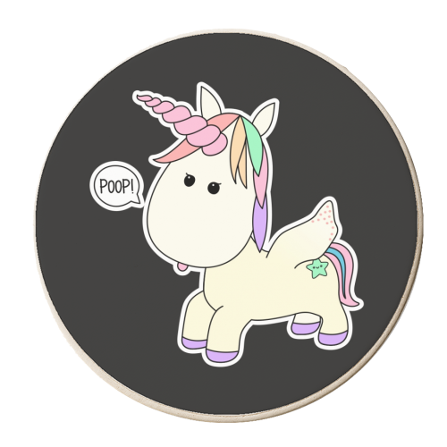 Unicorn - personalised beer coaster by Stephanie Komen