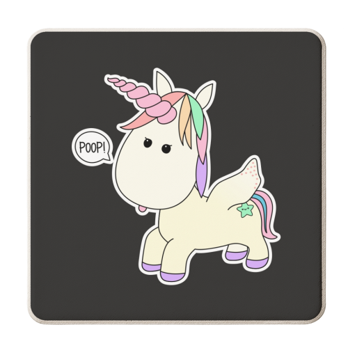 Unicorn - personalised beer coaster by Stephanie Komen