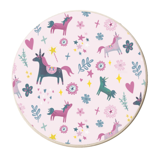 Unicorns exist - personalised beer coaster by Mad Philomena
