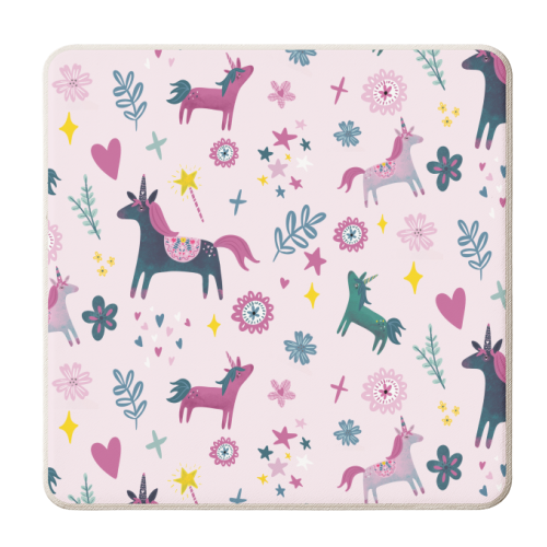 Unicorns exist - personalised beer coaster by Mad Philomena