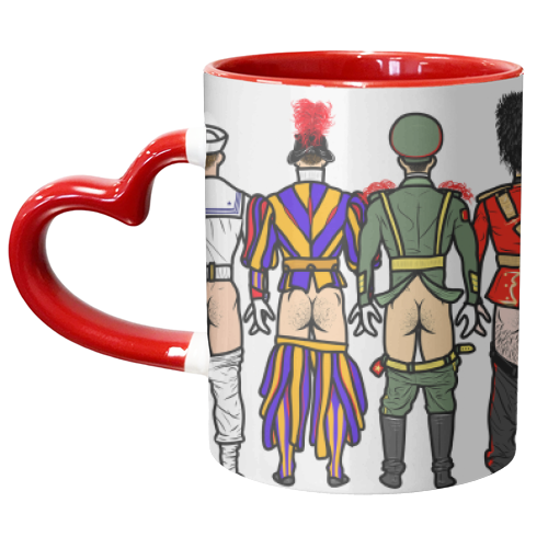 Uniform Butts - unique mug by Notsniw Art
