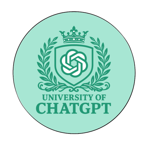 University of Chat GPT - Circle Sticker by AP
