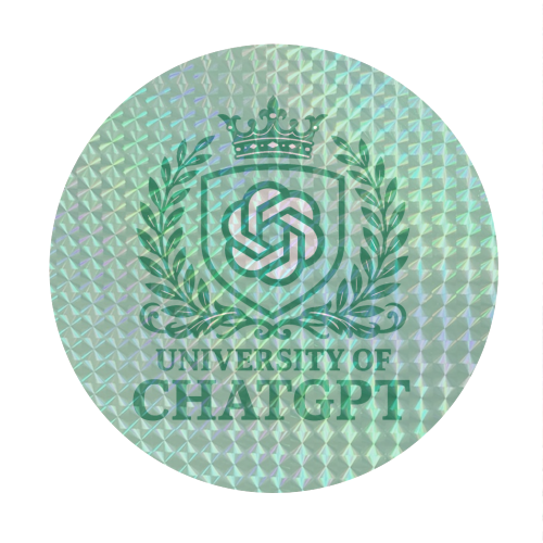University of Chat GPT - Circle Sticker by AP