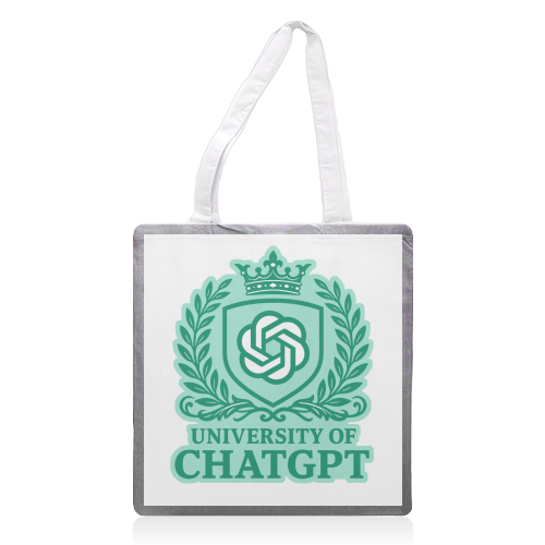 University of Chat GPT - printed canvas tote bag by AP