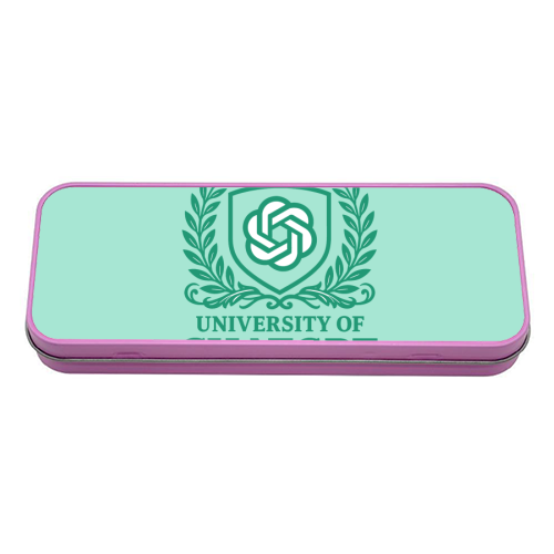 University of Chat GPT - tin pencil case by AP