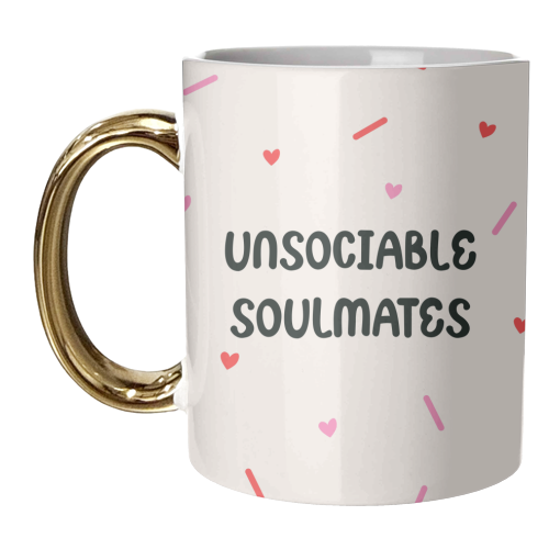 Unsociable Soulmates  - Love & Anniversary - Stay At Home Couples - unique mug by Lisa Wardle