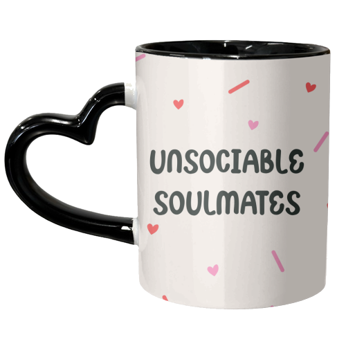 Unsociable Soulmates  - Love & Anniversary - Stay At Home Couples - unique mug by Lisa Wardle