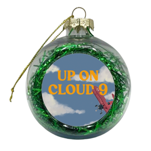 Up On Cloud 9 - xmas bauble by charlotte blunden